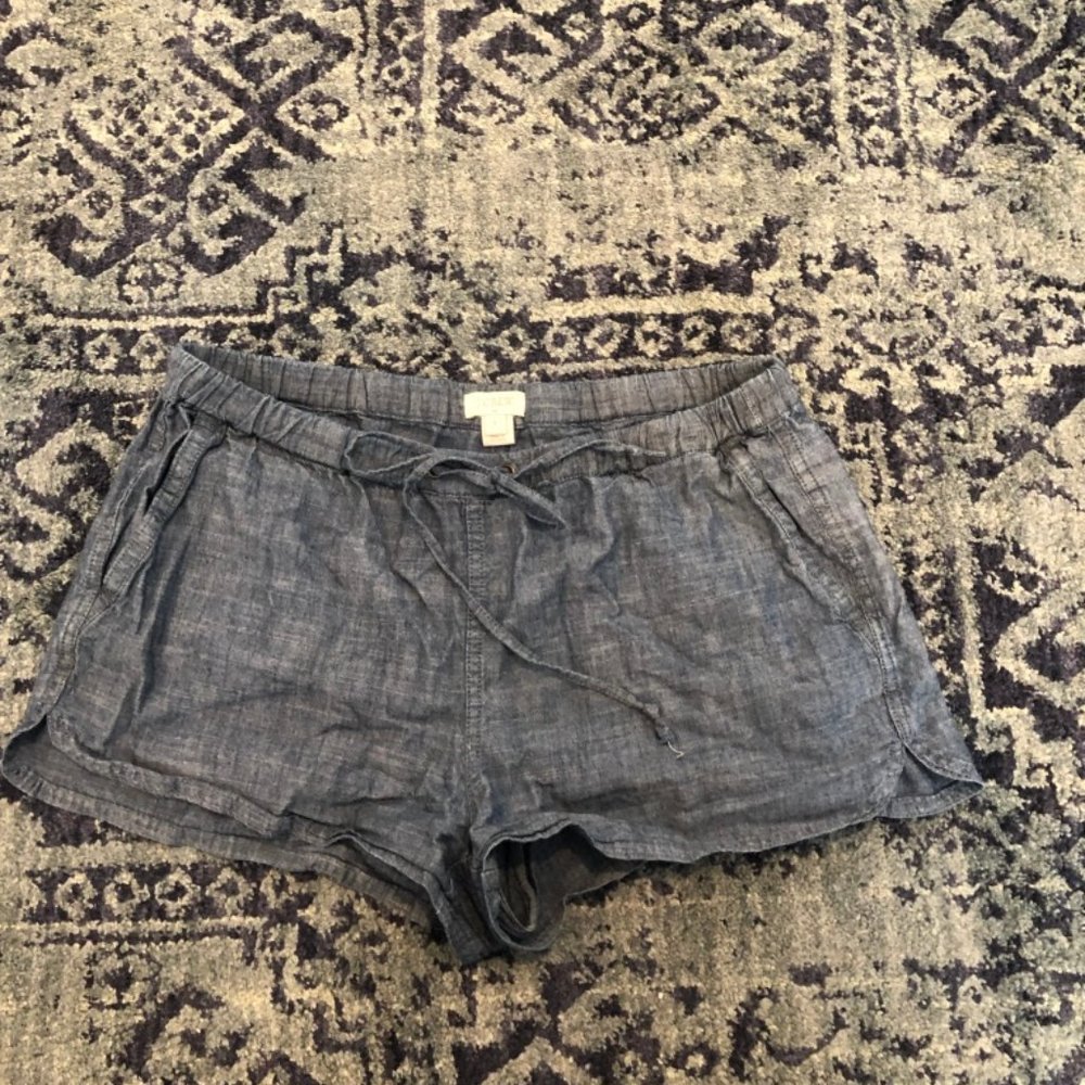 J. Crew Blue Linen Shorts